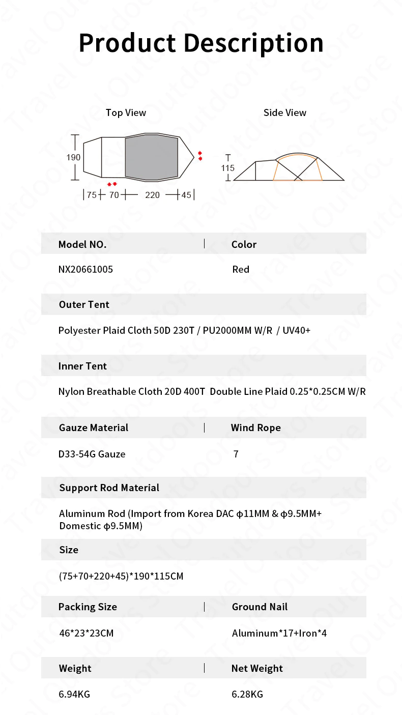 Cheap Goat Tents MOBI GARDEN High Altitude Snowproof Tent 50D Polyester DAC Pole Thickening Snowproof Professional Tent 2 3 Person Camping Tent Tents 